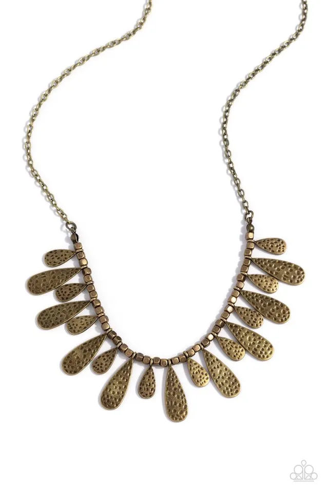 Paparazzi Necklace Compelling Confetti Brass Paparazzi Jewelry Necklaces