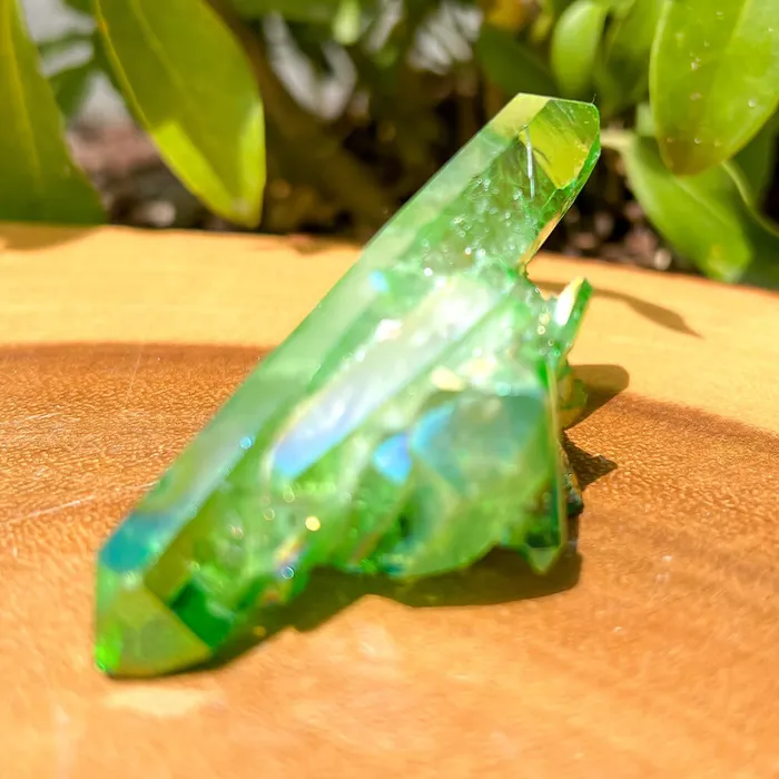 Magic Crystals Dark Deep Green Aura Quartz Crystal Cluster Charm Necklaces
